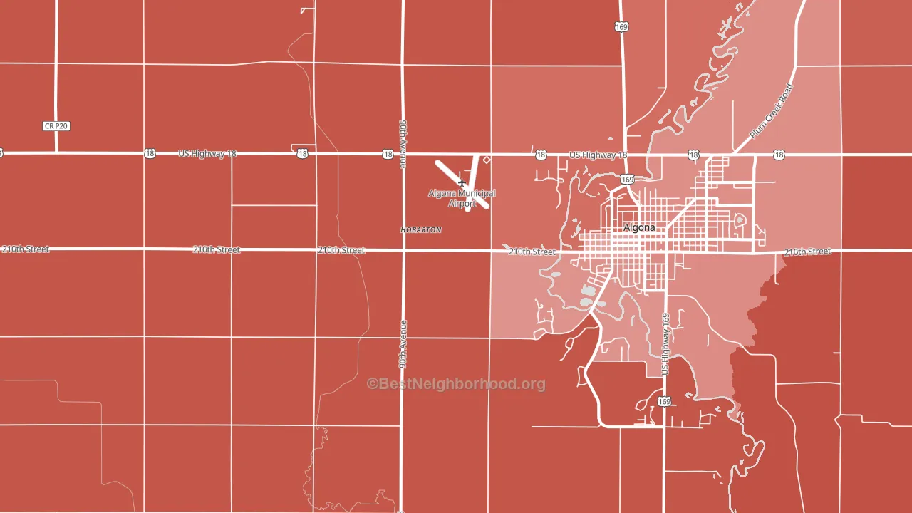 Hobarton, IA block-group political-lean map