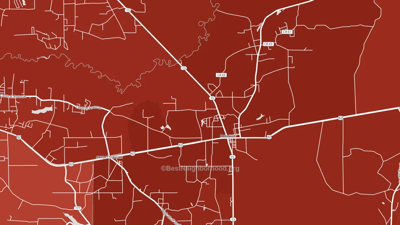 Hoboken, GA block-group political-lean map