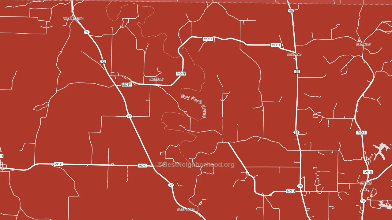 Hobson, MO block-group political-lean map