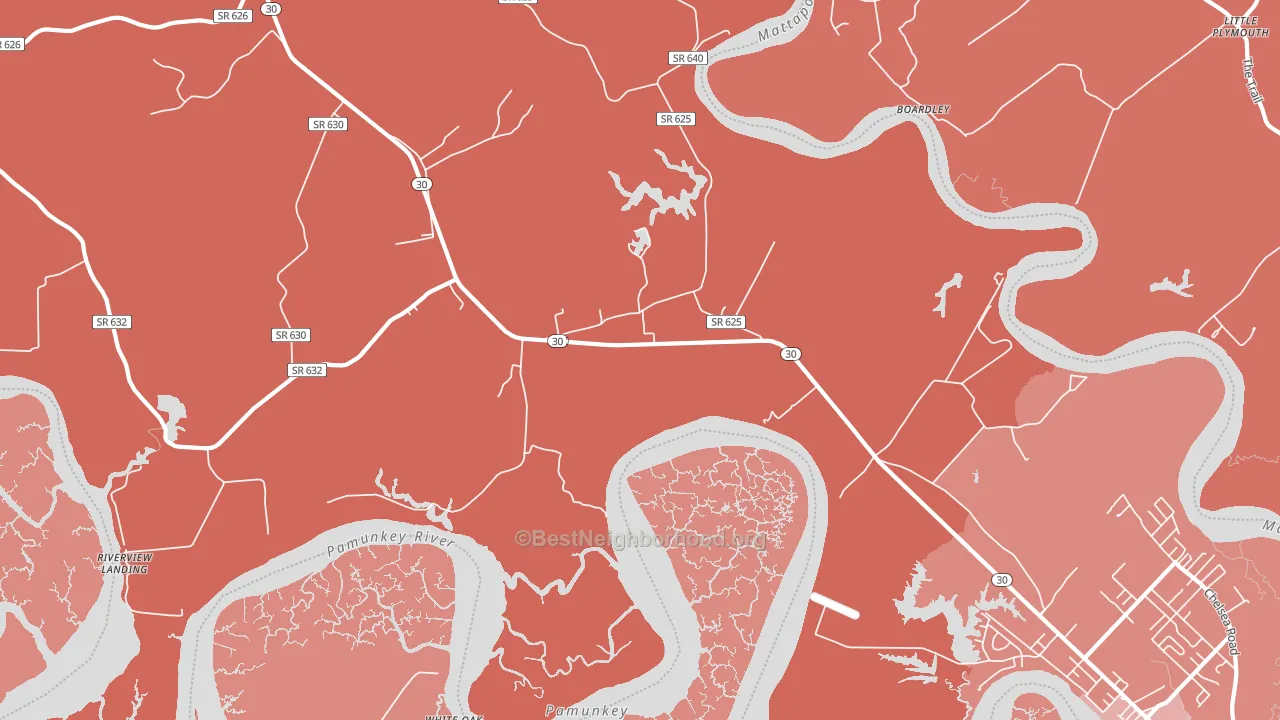 Hockley, VA block-group political-lean map