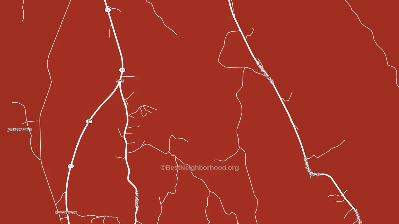 Hodgewood, AL block-group political-lean map