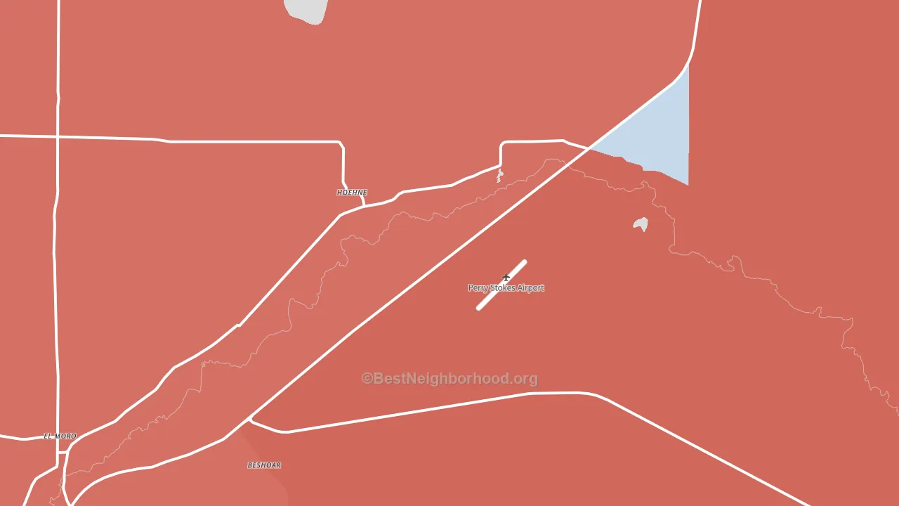 Hoehne, CO block-group political-lean map