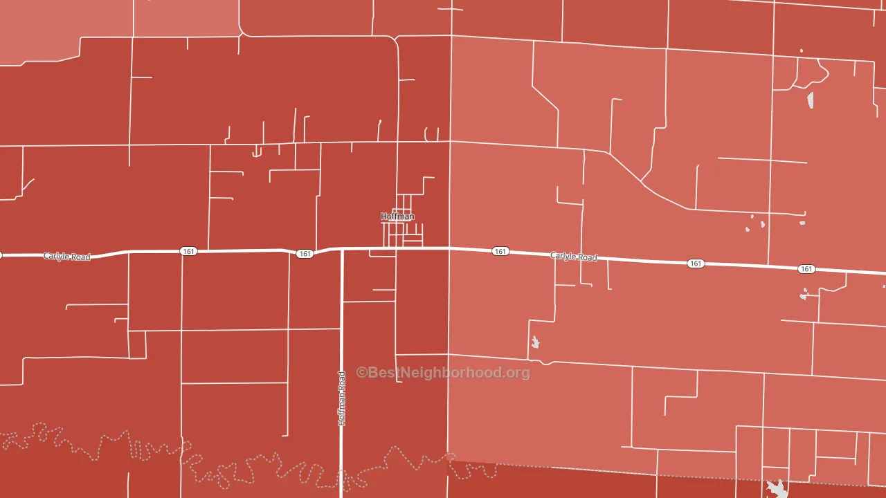 Hoffman, IL block-group political-lean map