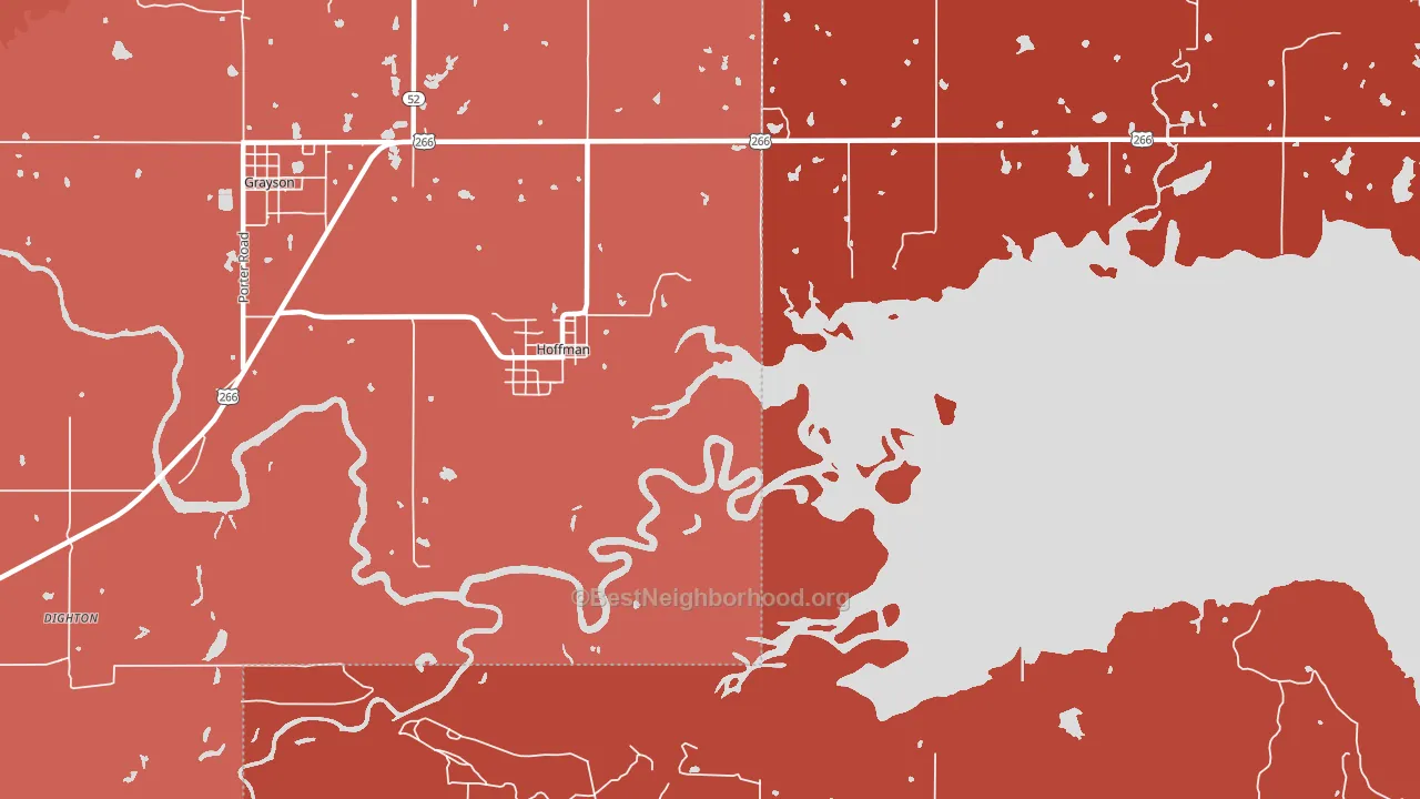Hoffman, OK block-group political-lean map
