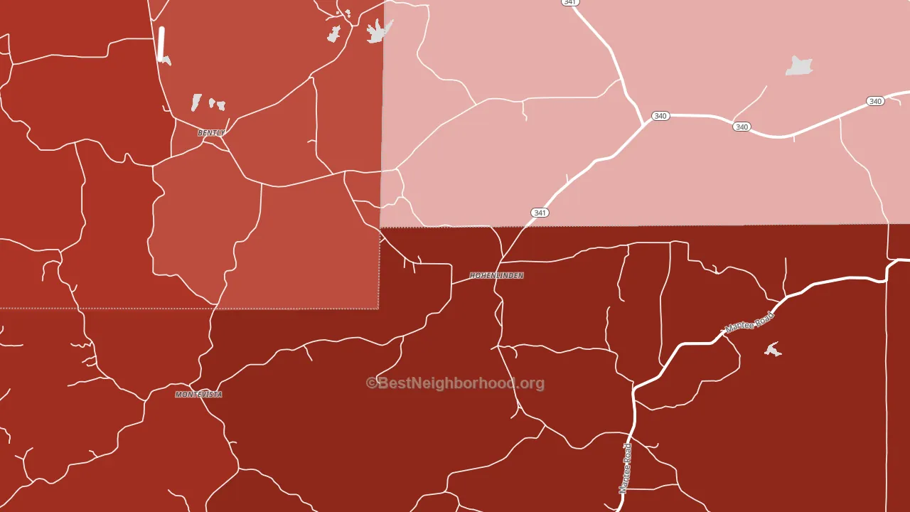 Hohenlinden, MS block-group political-lean map