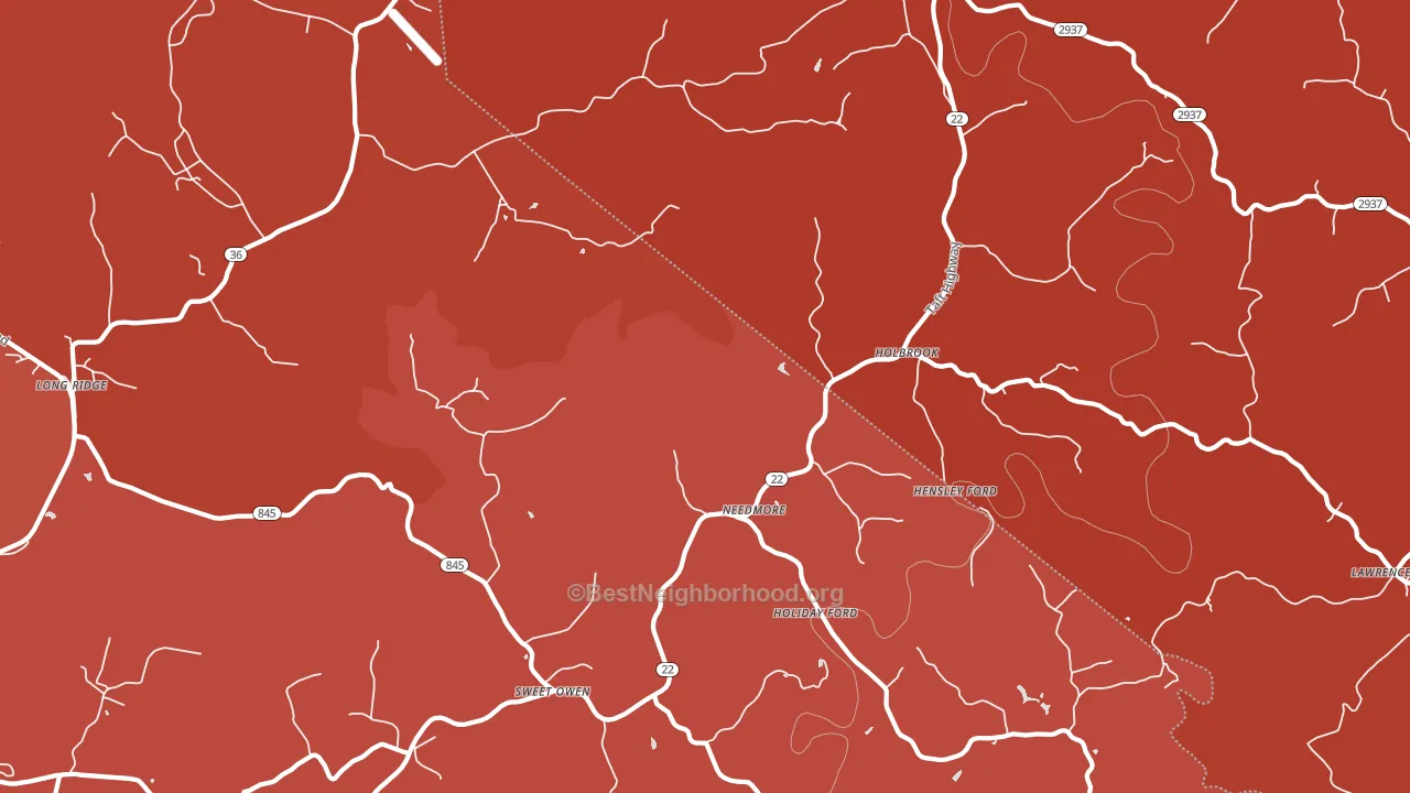 Holbrook, KY block-group political-lean map