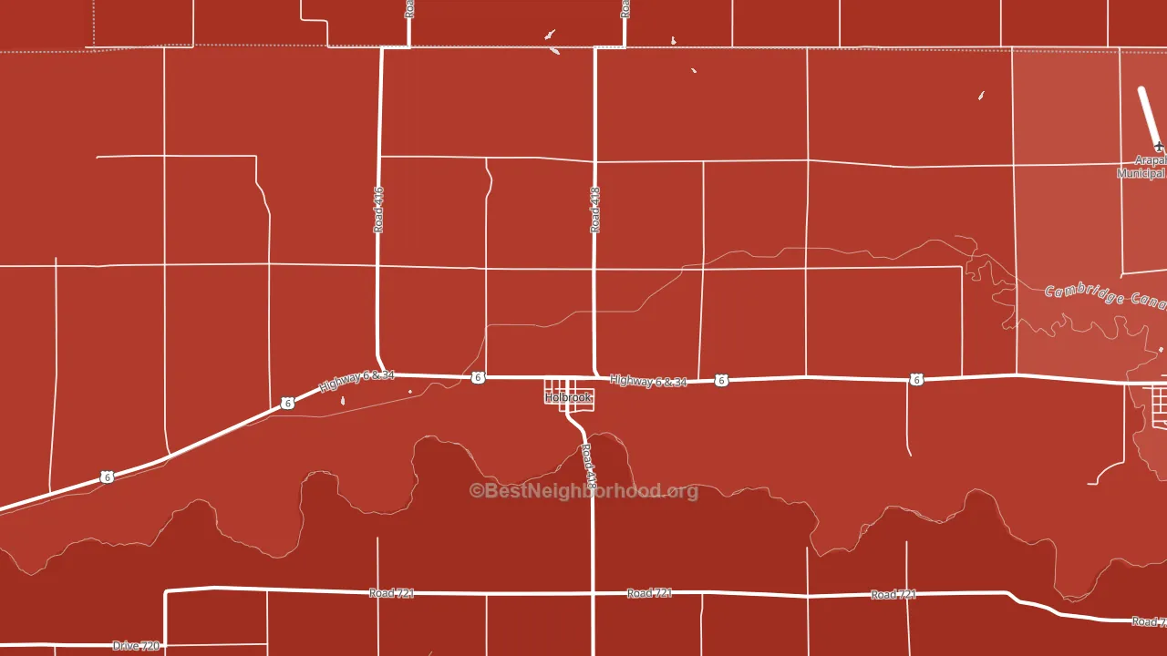 Holbrook, NE block-group political-lean map