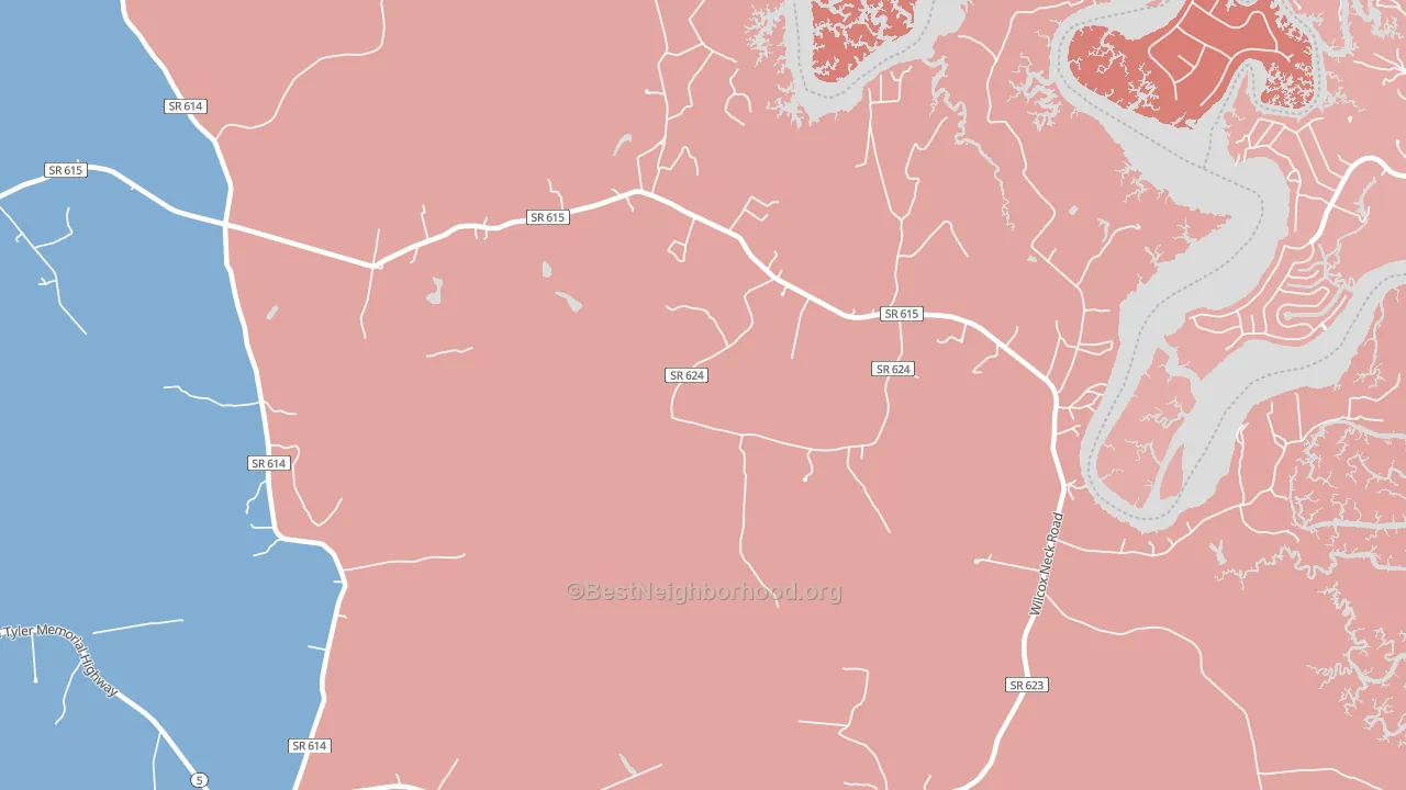 Holdcroft, VA block-group political-lean map