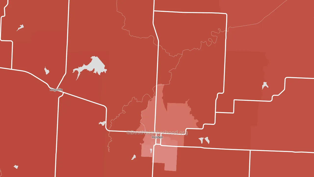 Holden, MO block-group political-lean map