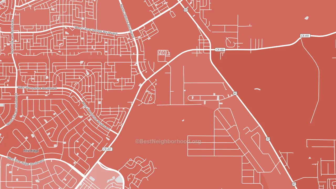 Holder, FL block-group political-lean map