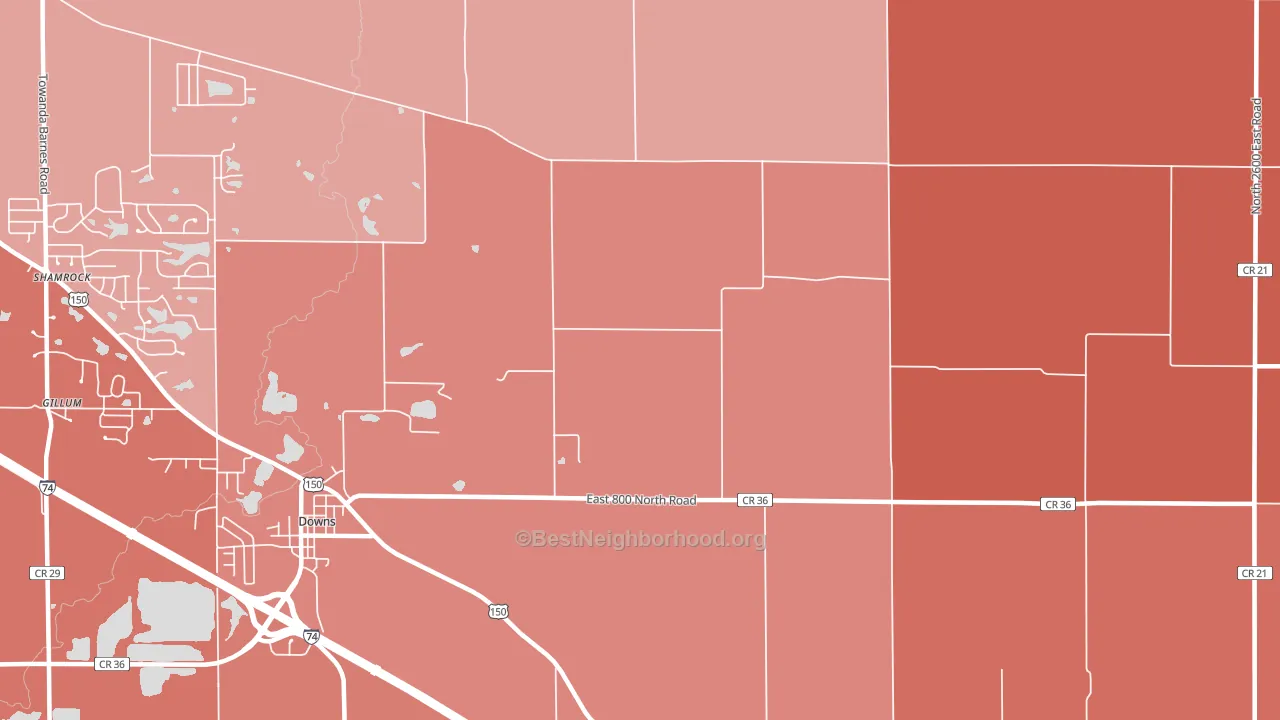 Holder, IL block-group political-lean map