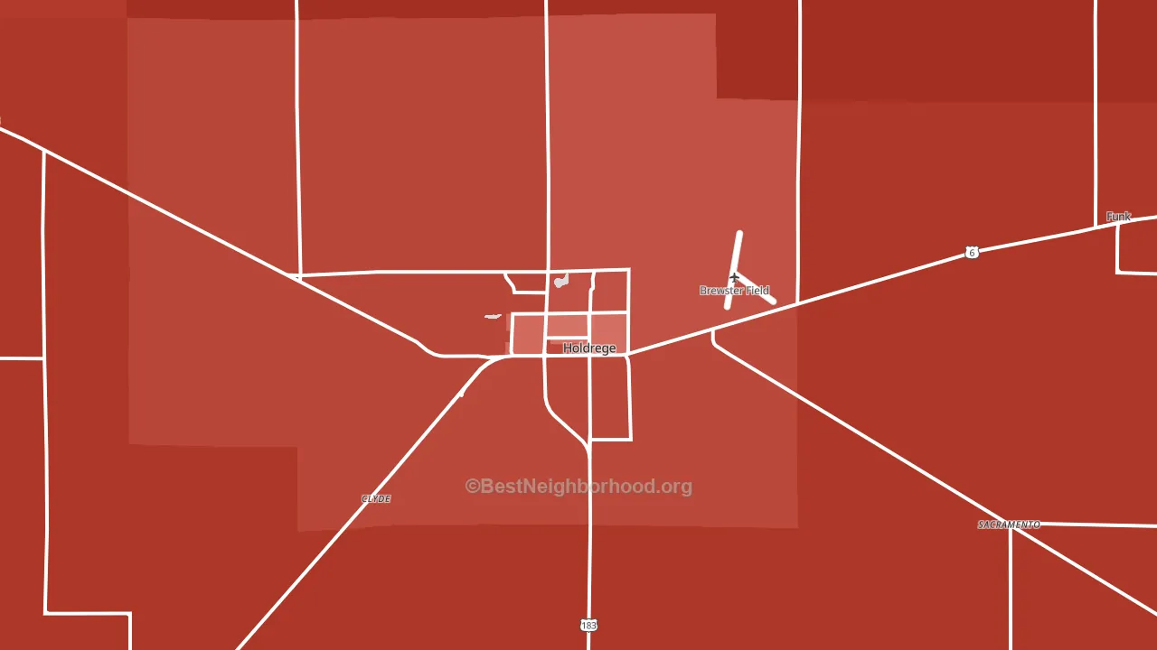 Holdrege, NE block-group political-lean map