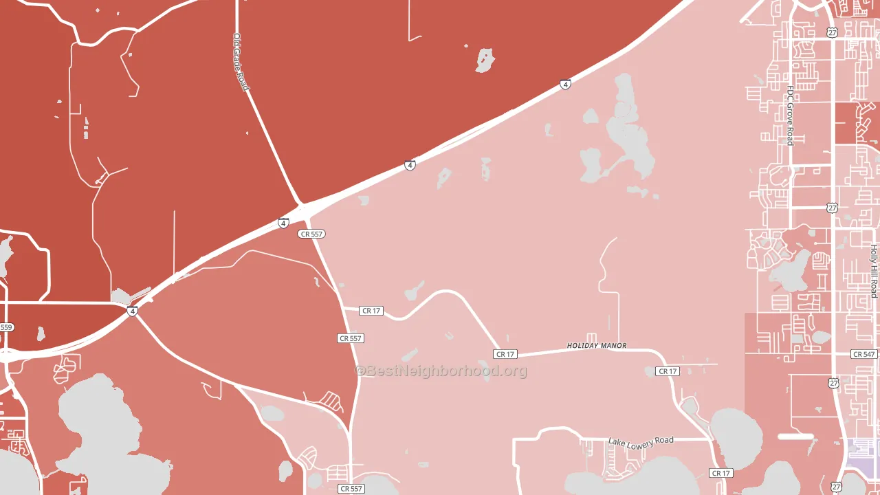 Holiday Manor, FL block-group political-lean map