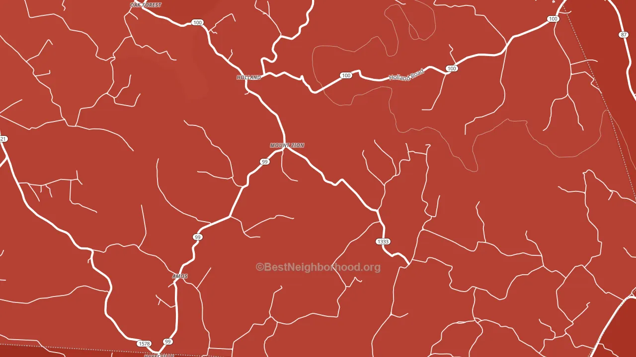 Holland, KY block-group political-lean map