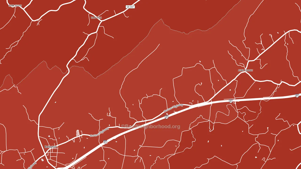 Holland Mill, TN block-group political-lean map
