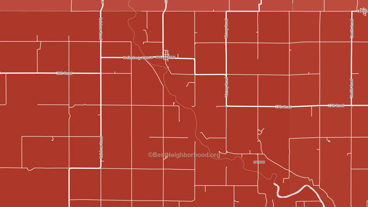 Hollenberg, KS block-group political-lean map