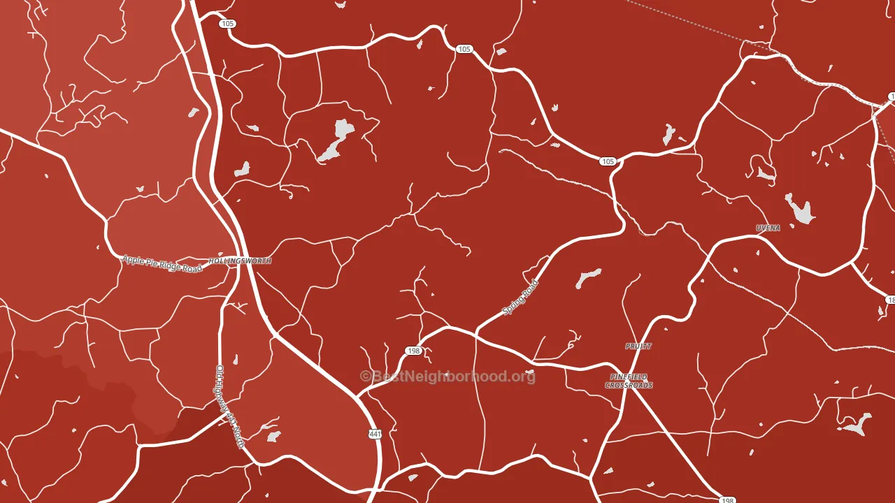Hollingsworth, GA block-group political-lean map