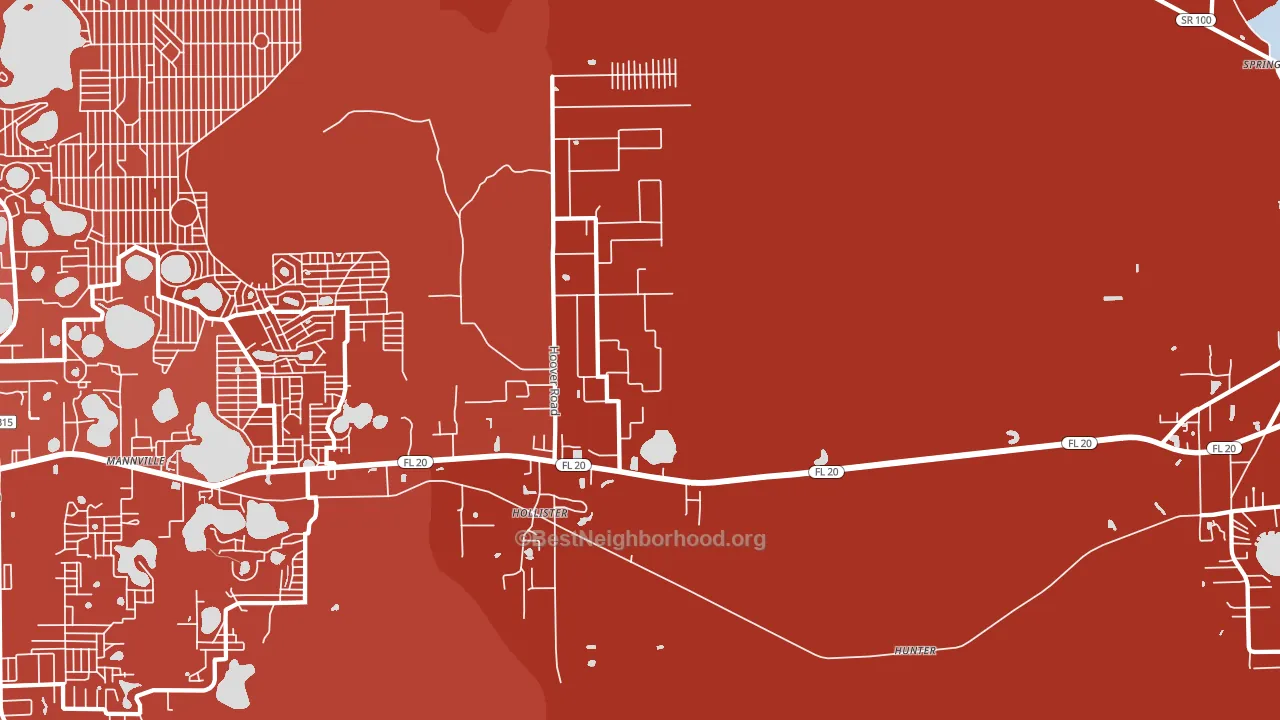 Hollister, FL block-group political-lean map