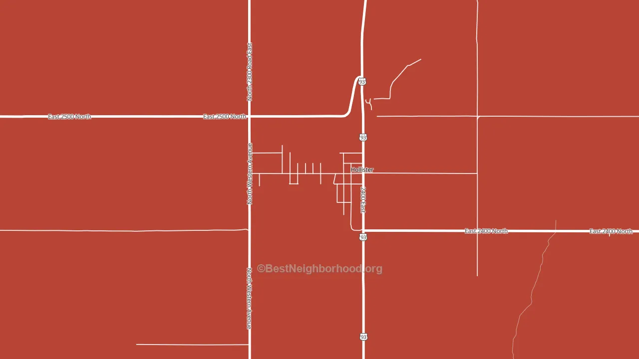 Hollister, ID block-group political-lean map