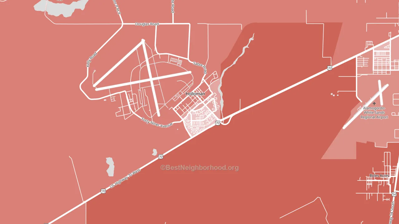 Holloman AFB, NM block-group political-lean map