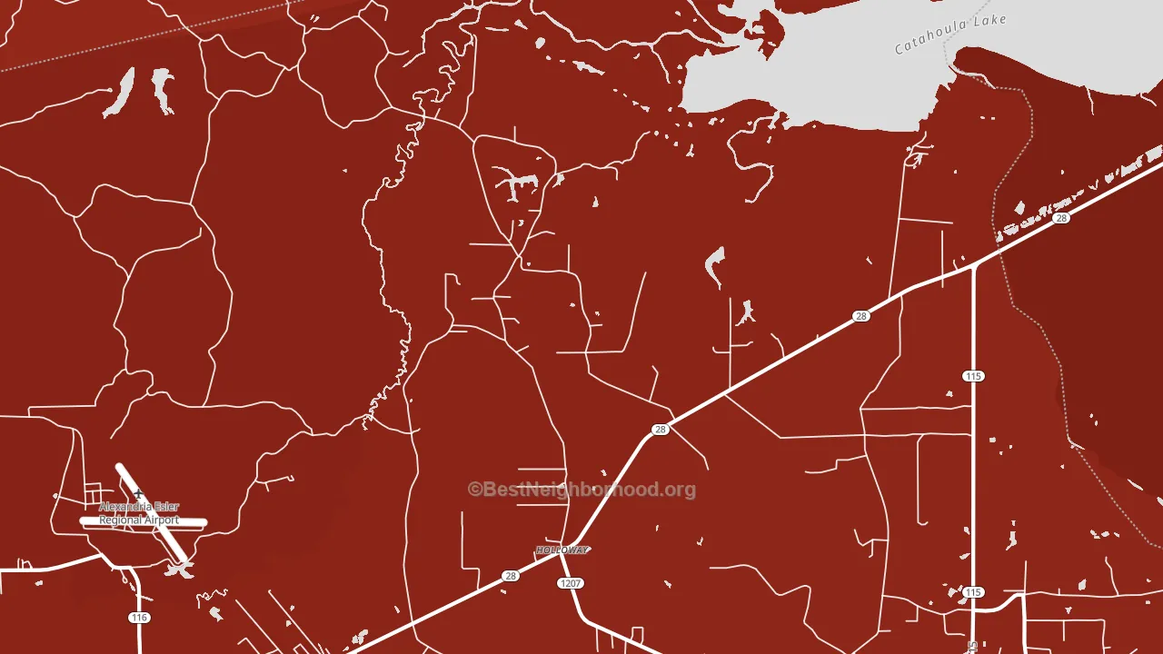 Holloway, LA block-group political-lean map