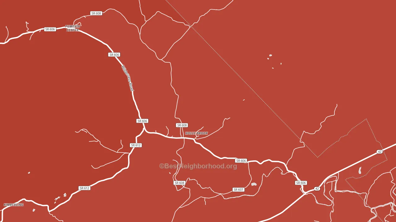 Holly Brook, VA block-group political-lean map