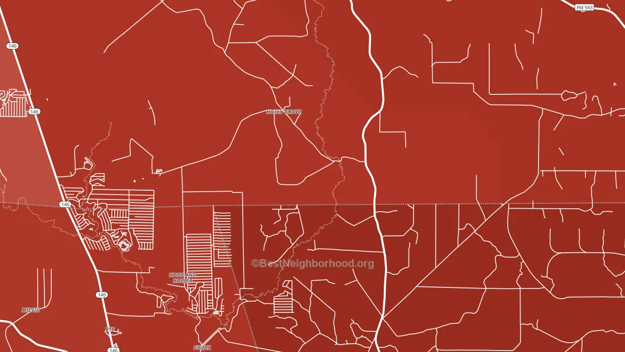 Holly Grove, TX block-group political-lean map