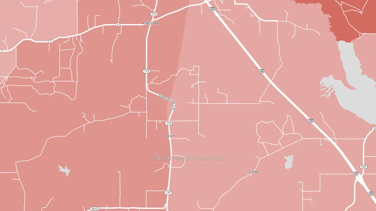 Holly, LA block-group political-lean map