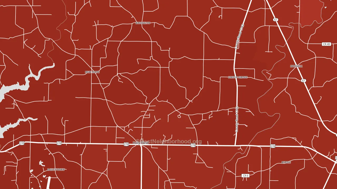 Holly Pond, AL block-group political-lean map