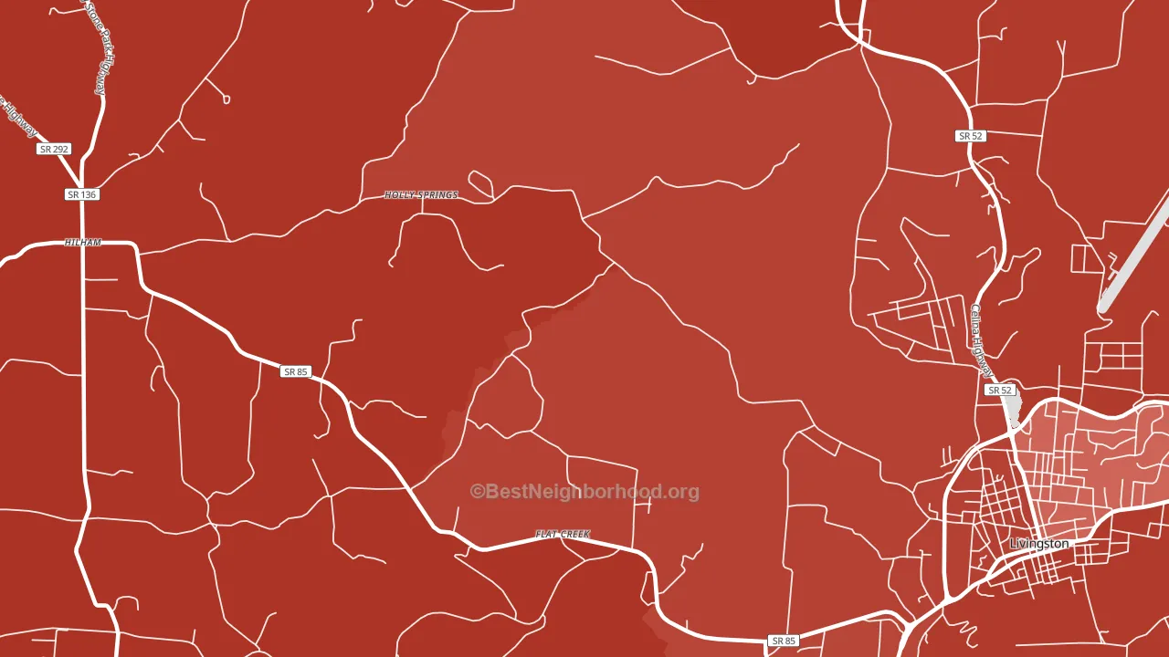 Holly Springs, TN block-group political-lean map