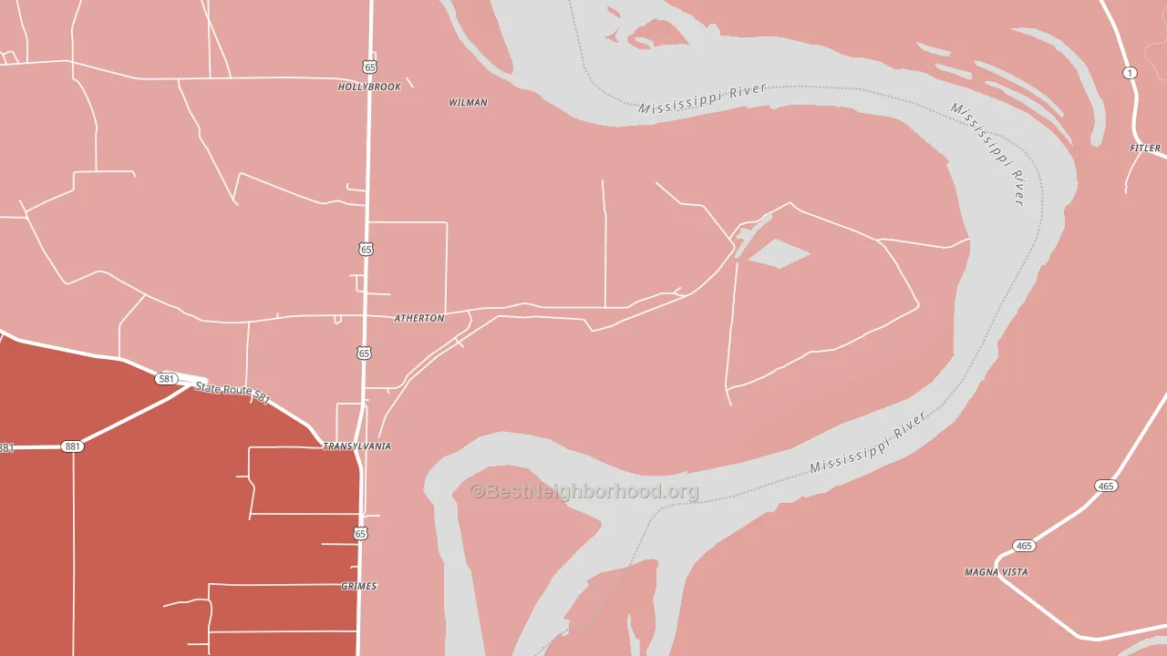 Hollybrook, LA block-group political-lean map