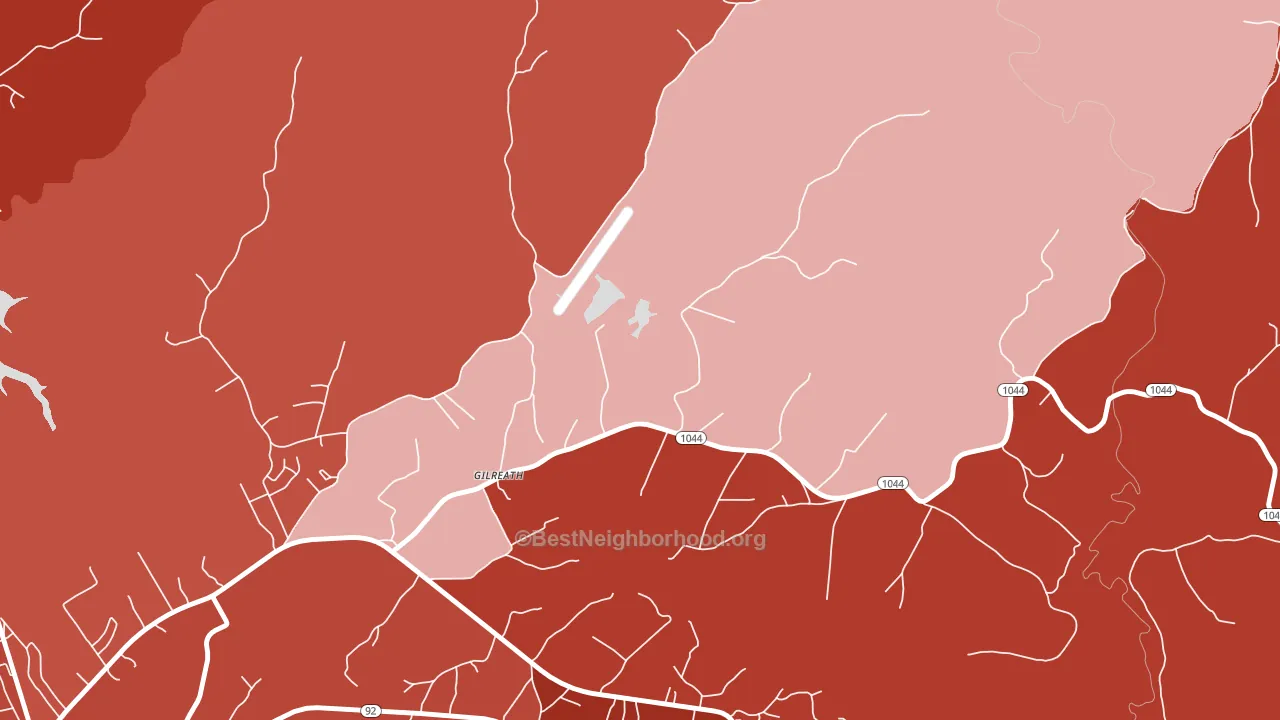 Hollyhill, KY block-group political-lean map