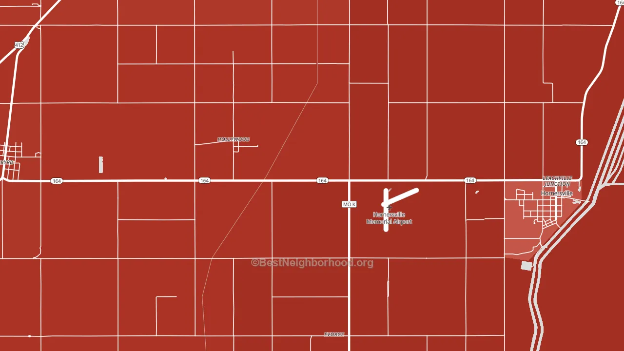 Hollywood, MO block-group political-lean map