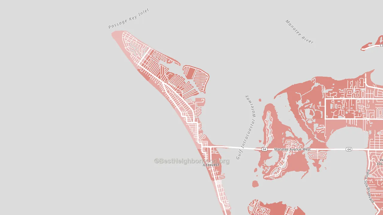 Holmes Beach, FL block-group political-lean map