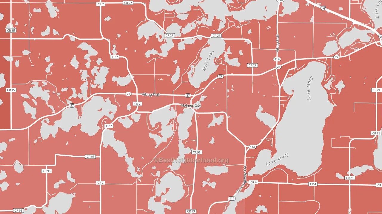 Holmes City, MN block-group political-lean map