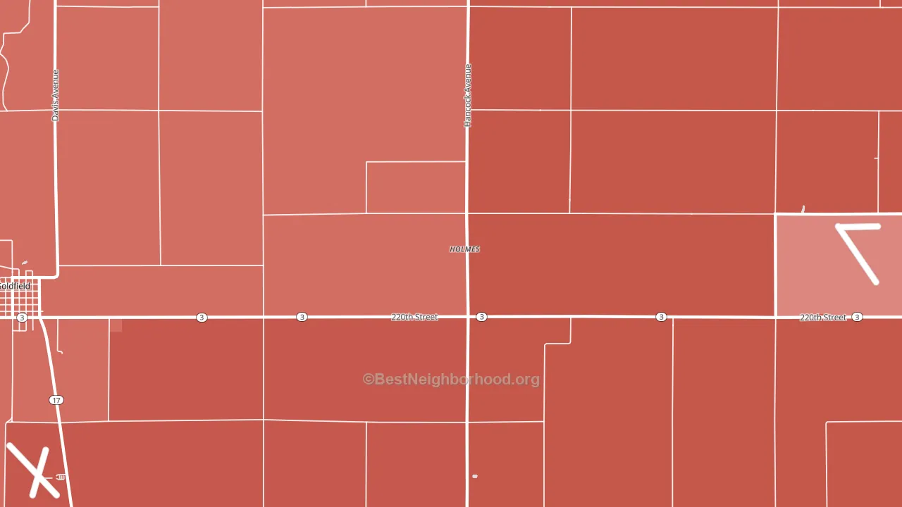 Holmes, IA block-group political-lean map