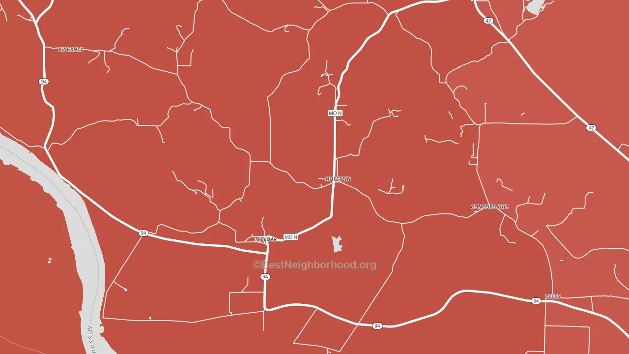 Holstein, MO block-group political-lean map