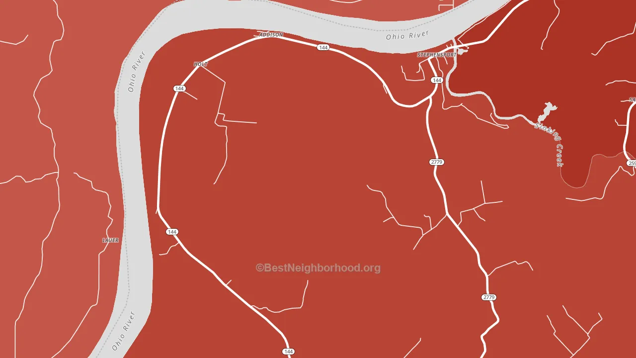 Holt, KY block-group political-lean map