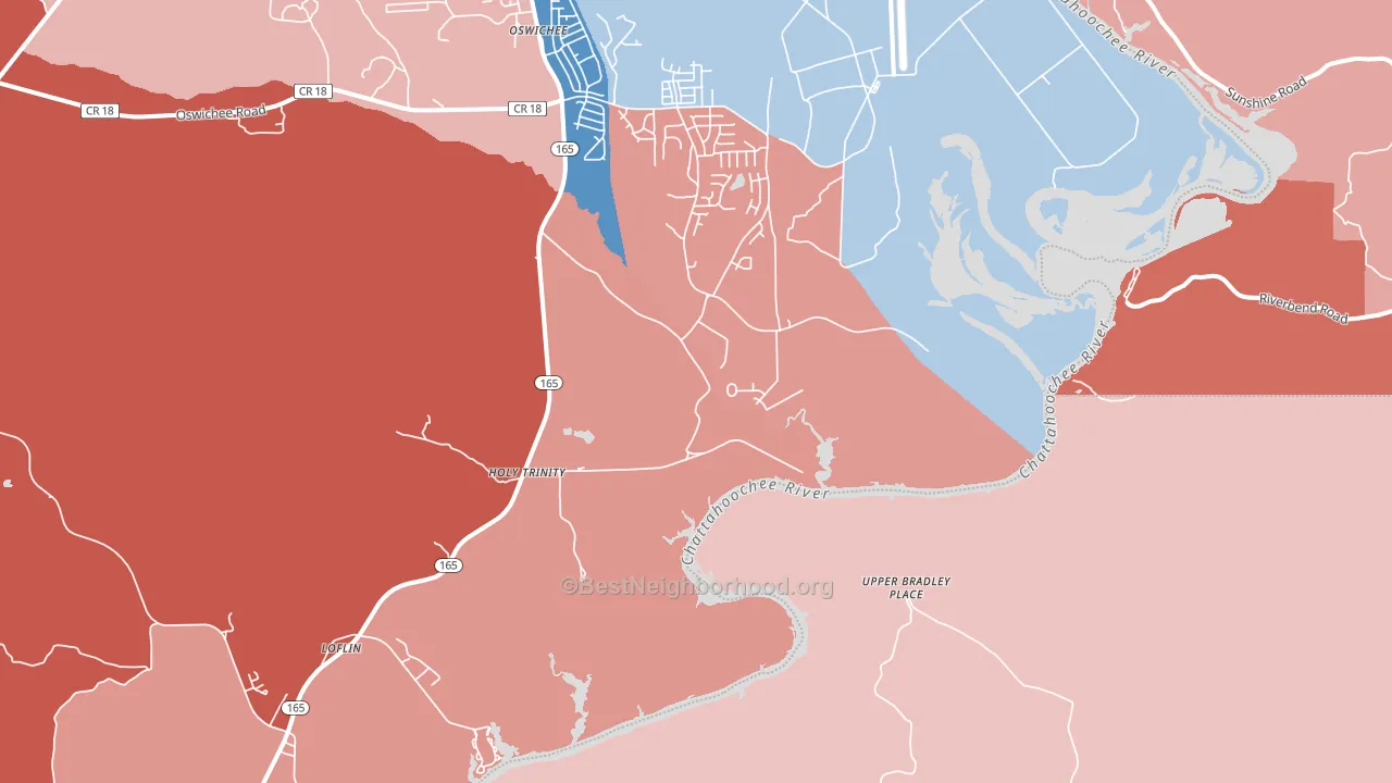 Holy Trinity, AL block-group political-lean map