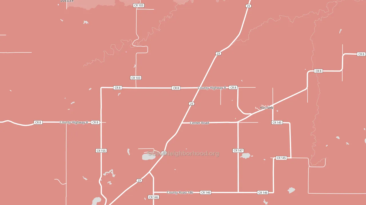 Holyoke, MN block-group political-lean map