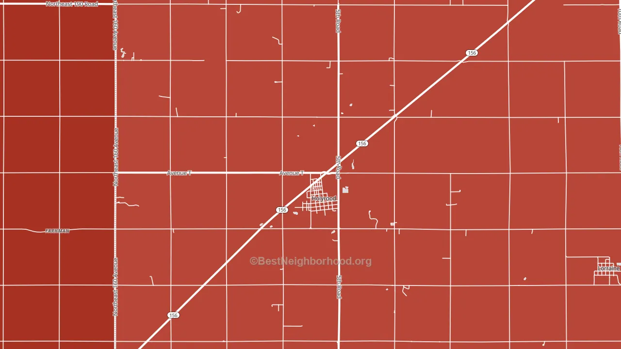 Holyrood, KS block-group political-lean map