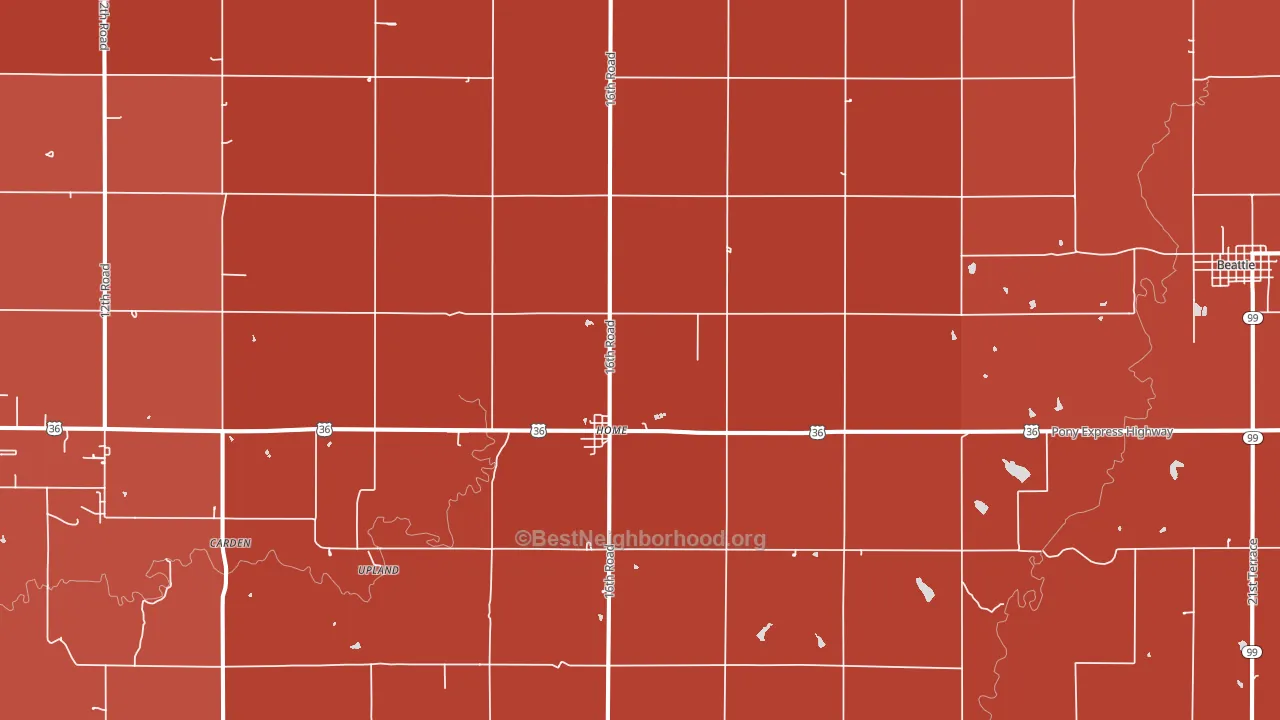 Home, KS block-group political-lean map