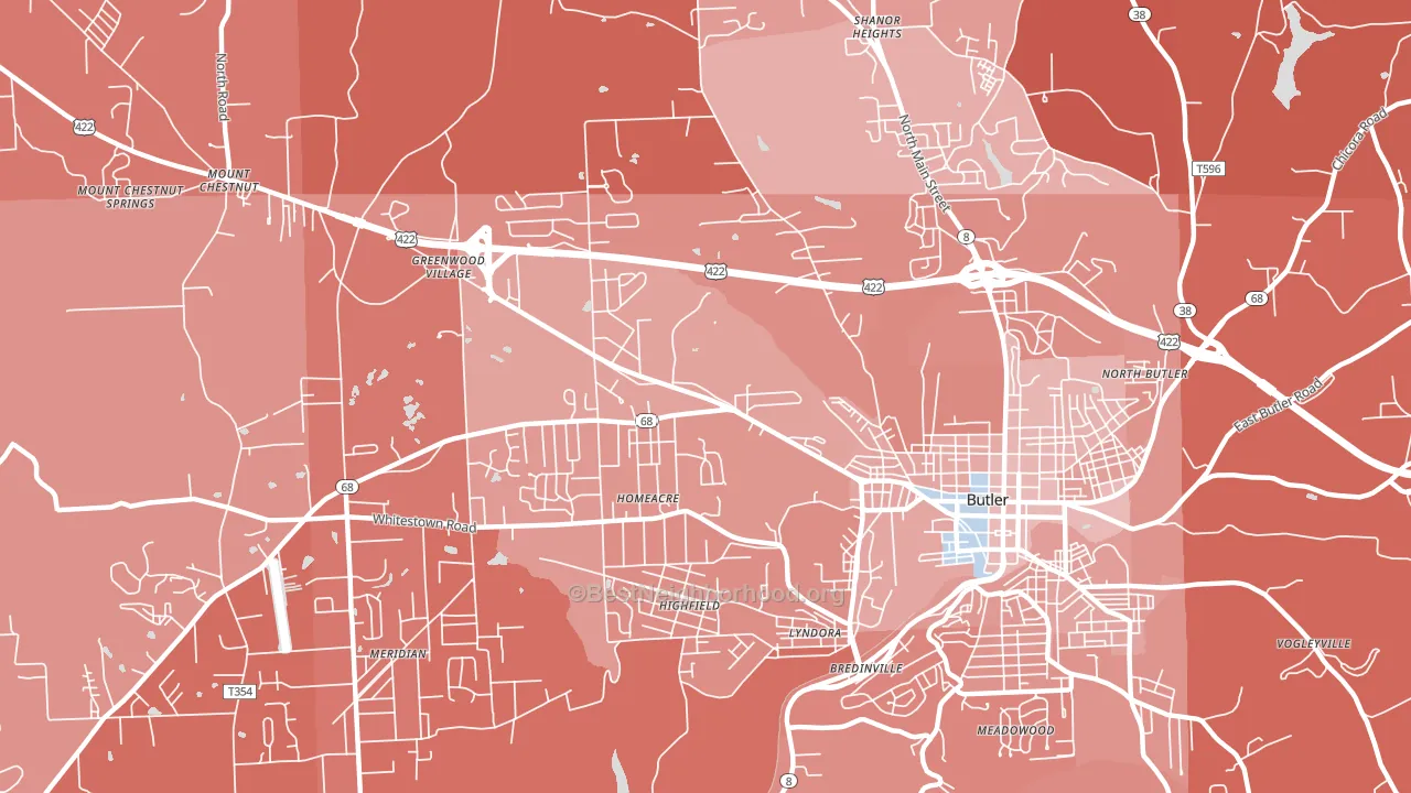 Homeacre-Lyndora, PA block-group political-lean map