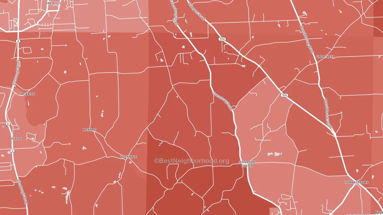 Homeacre, PA block-group political-lean map