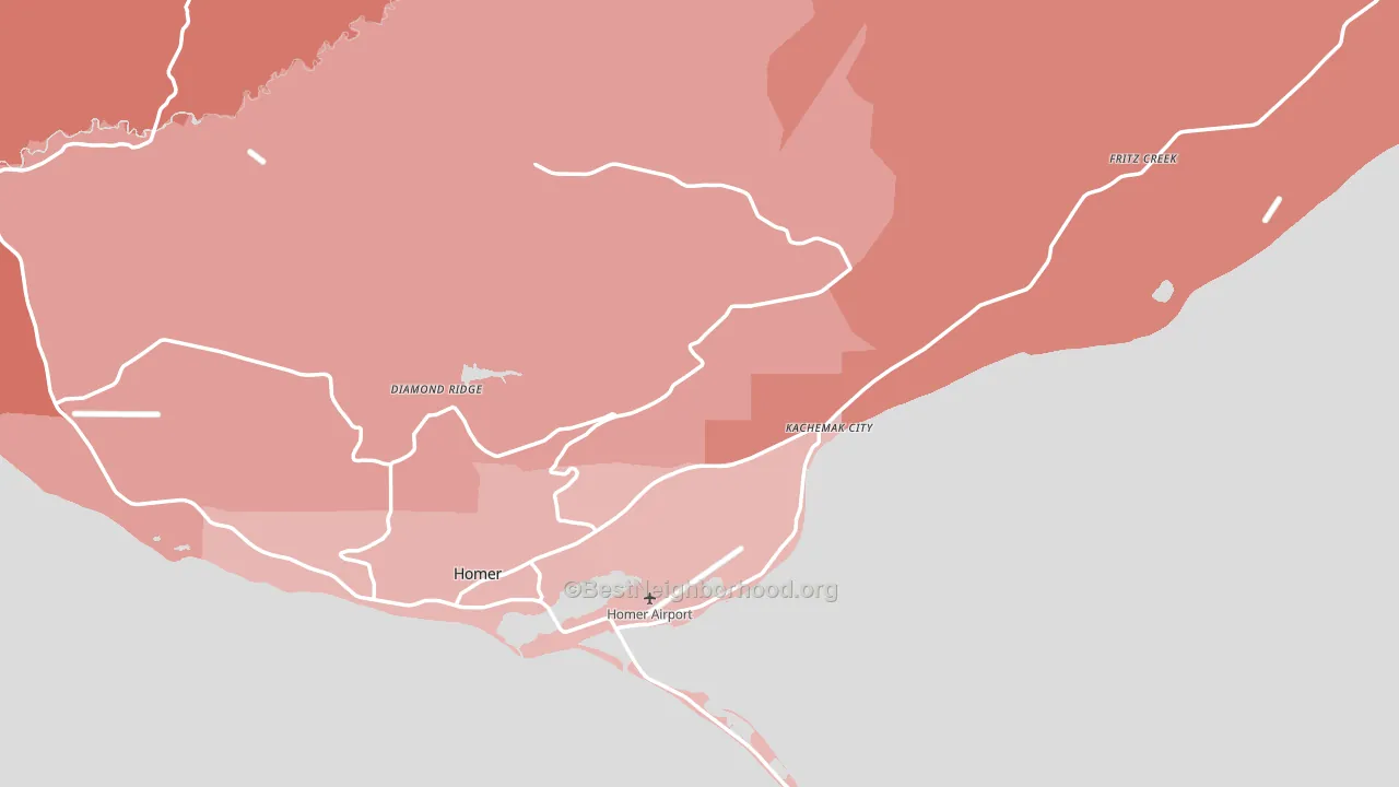Homer, AK block-group political-lean map