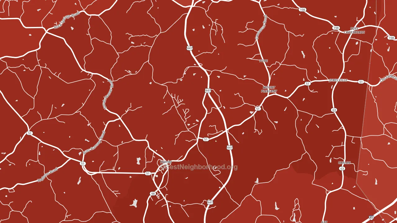 Homer, GA block-group political-lean map