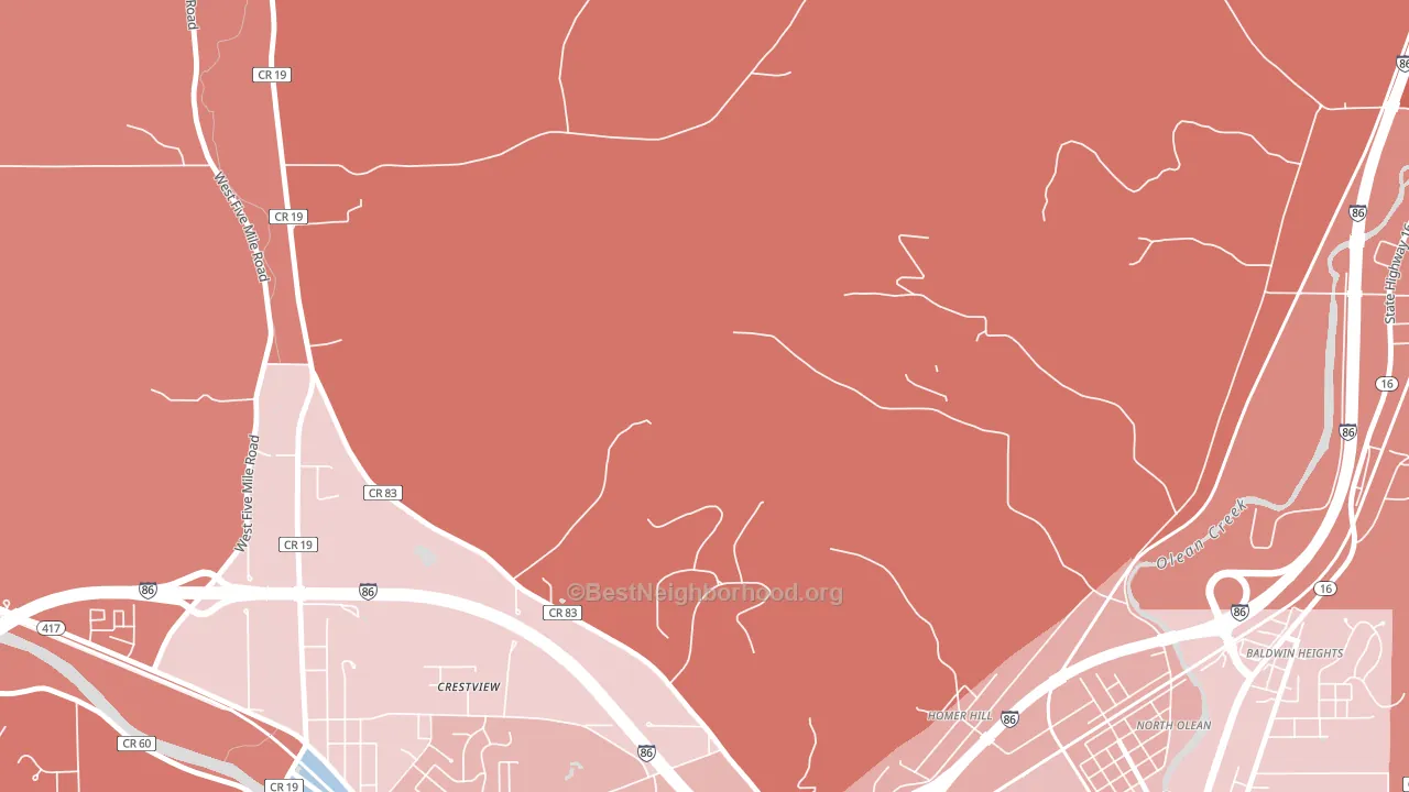 Homer Hill, NY block-group political-lean map