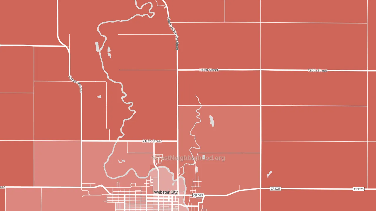 Homer, IA block-group political-lean map