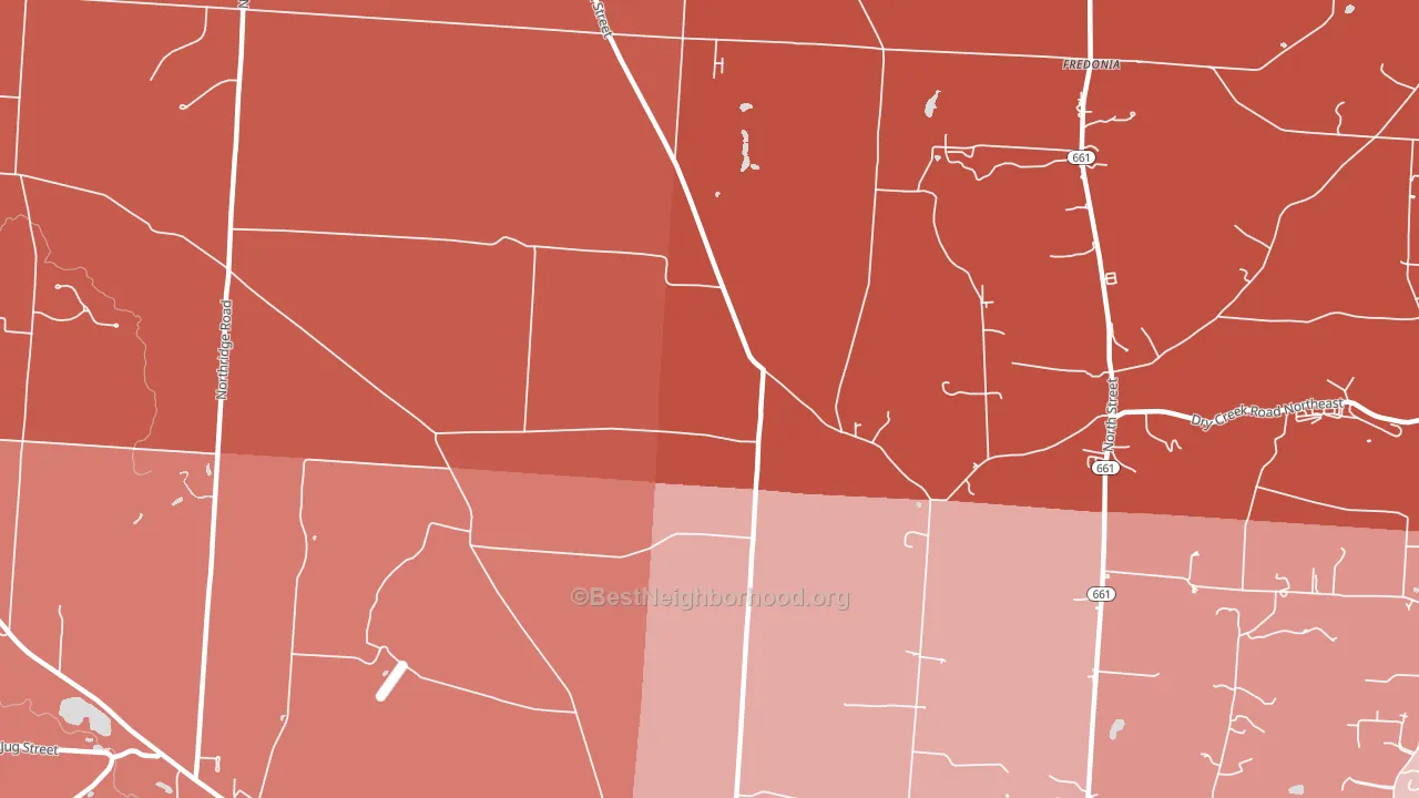 Homer, OH block-group political-lean map
