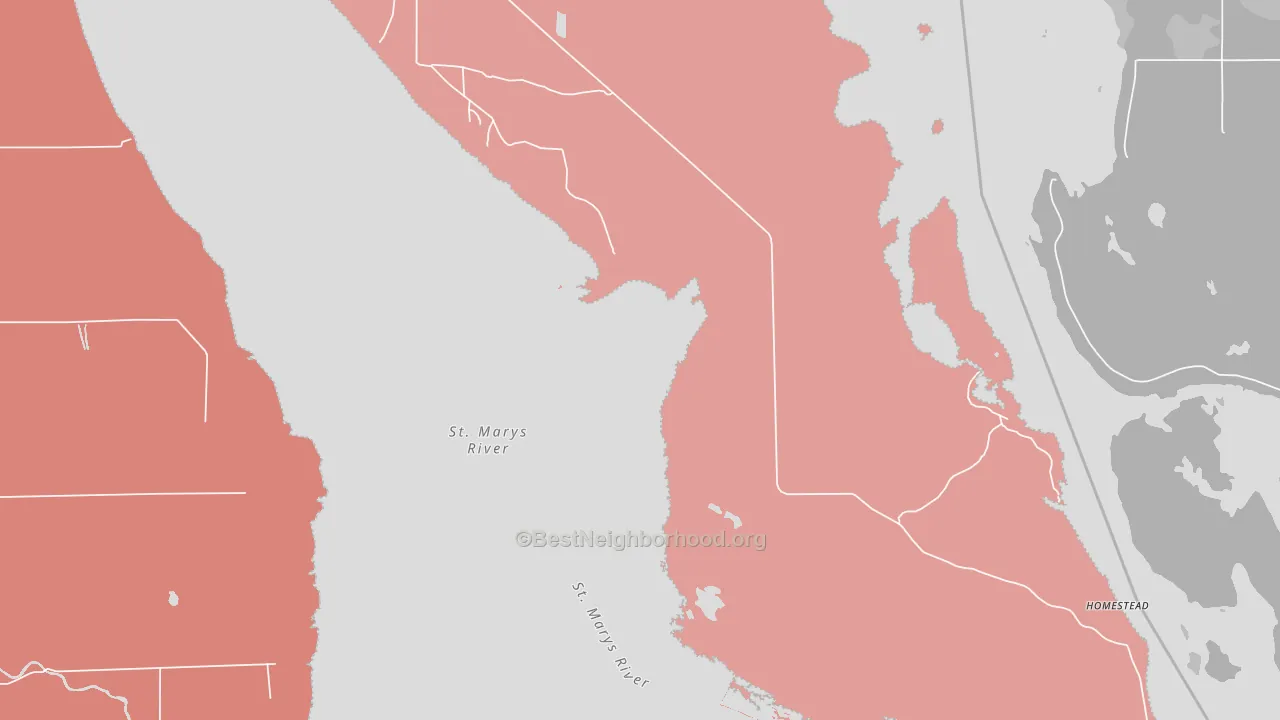 Homestead, MI block-group political-lean map